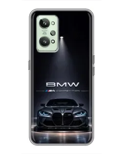 Чехол для Realme GT2 с картинкой «BMW сквозь ночной город»
