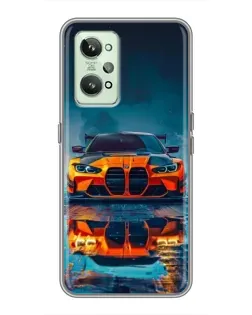 Чехол для Realme GT2 с картинкой «BMW — золотая эмблема»