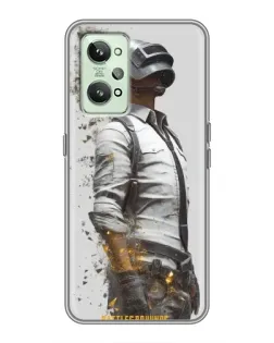 Чехол для Realme GT2 с картинкой «PUBG — боец в пыли»