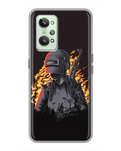 Чехол для Realme GT2 с картинкой «PUBG — огненный силуэт» Чехол для Realme GT2 с картинкой «PUBG — огненный силуэт»