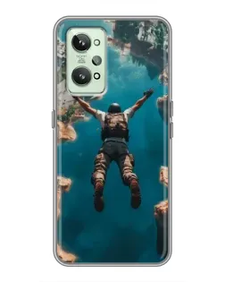 Чехол для Realme GT2 с картинкой «PUBG — свободное падение»