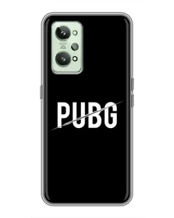 Чехол для Realme GT2 с картинкой «PUBG — белый логотип»