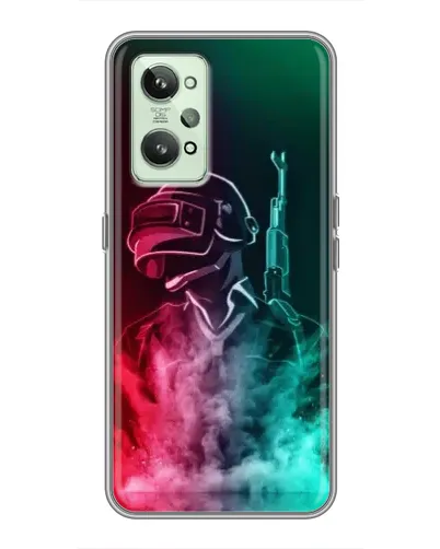Чехол для Realme GT2 с картинкой «PUBG — огненный воин» Чехол для Realme GT2 с картинкой «PUBG — огненный воин»