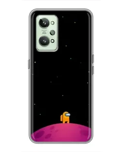 Чехол для Realme GT2 с картинкой «Одинокий герой на планете»