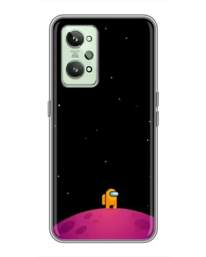 Чехол для Realme GT2 с картинкой «Одинокий герой на планете»