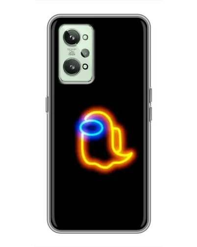 Чехол для Realme GT2 с картинкой «Among Us неоновое сияние»