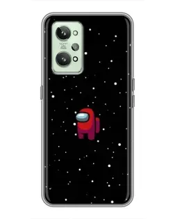 Чехол для Realme GT2 с картинкой «Красный Among Us»