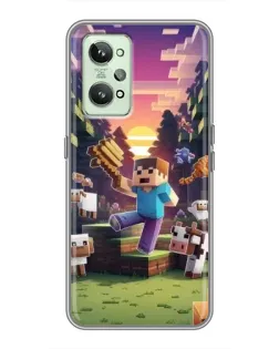 Чехол для Realme GT2 с картинкой «Стив на ферме» Чехол для Realme GT2 с картинкой «Стив на ферме»