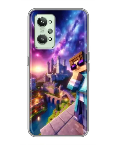 Чехол для Realme GT2 с картинкой «Стив и космос»