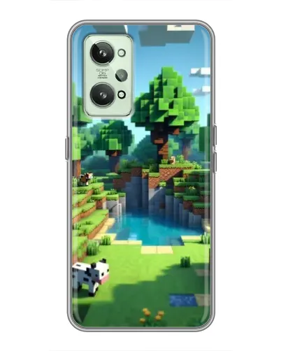Чехол для Realme GT2 с картинкой «Minecraft летний день»