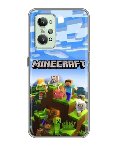 Чехол для Realme GT2 с картинкой «Minecraft классический мир»