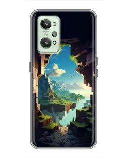 Чехол для Realme GT2 с картинкой «Вид из пещеры»