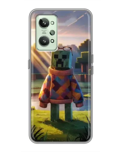 Чехол для Realme GT2 с картинкой «Крипер в свитере»