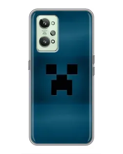 Чехол для Realme GT2 с картинкой «Крипер текстура»