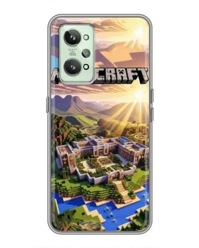 Чехол для Realme GT2 с картинкой «Minecraft панорама»