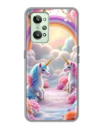 Чехол для Realme GT2 с картинкой «Радуга и единороги» Чехол для Realme GT2 с картинкой «Радуга и единороги»