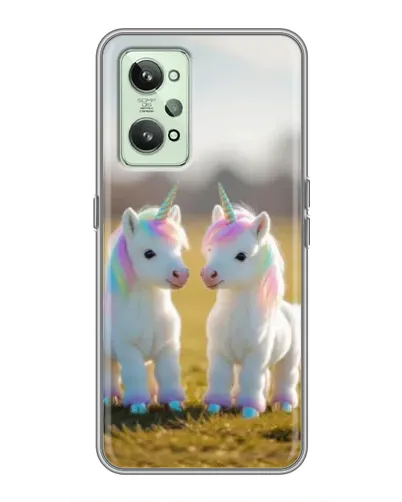 Чехол для Realme GT2 с картинкой «Пара единорогов» Чехол для Realme GT2 с картинкой «Пара единорогов»