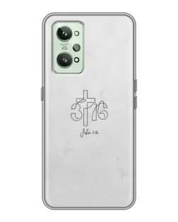 Чехол для Realme GT2 с картинкой «Иоанна 3:16 Крест»
