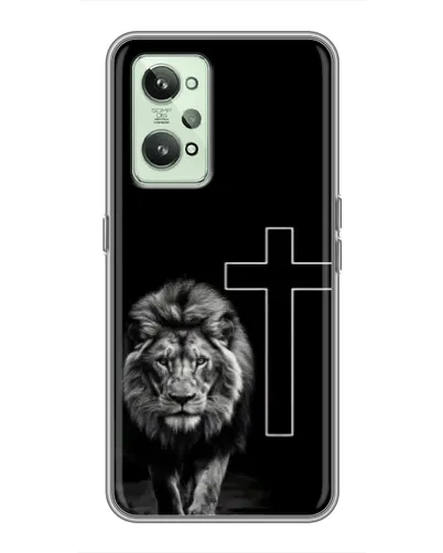 Чехол для Realme GT2 с картинкой «Лев и Крест»