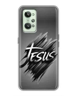 Чехол для Realme GT2 с картинкой «Надпись Jesus Graffiti»