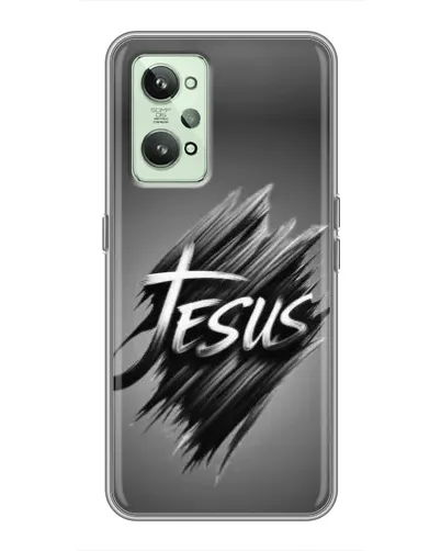 Чехол для Realme GT2 с картинкой «Надпись Jesus Graffiti»