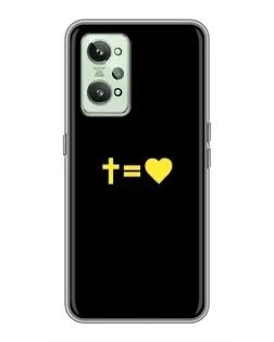 Чехол для Realme GT2 с картинкой «Сердце и Крест»
