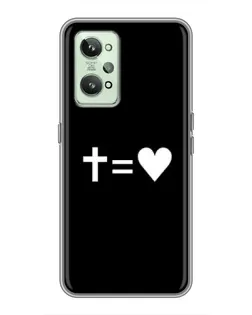 Чехол для Realme GT2 с картинкой «Крест и Сердце»