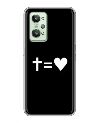 Чехол для Realme GT2 с картинкой «Крест и Сердце»