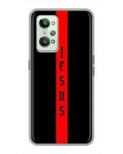 Чехол для Realme GT2 с картинкой «Красная линия веры»