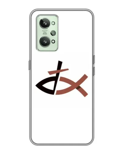 Чехол для Realme GT2 с картинкой «Рыба и крест»