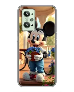 Чехол для Realme GT2 с картинкой «Микки садовод»