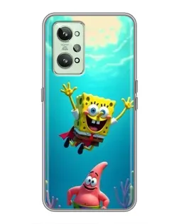 Чехол для Realme GT2 с картинкой «Спанч Боб под водой»