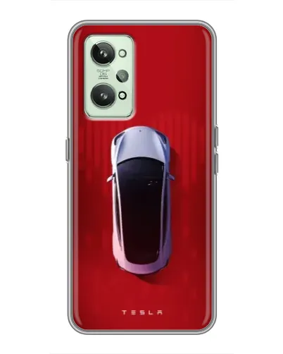 Чехол для Realme GT2 с картинкой «Tesla Top View»