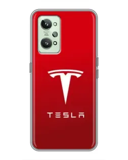 Чехол для Realme GT2 с картинкой «Tesla Red Classic»