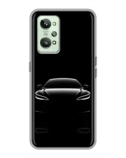 Чехол для Realme GT2 с картинкой «Силуэт Tesla Night»