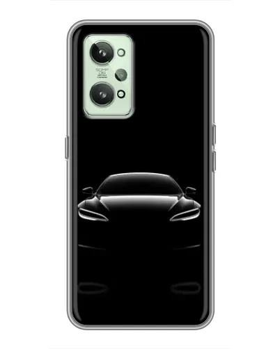 Чехол для Realme GT2 с картинкой «Силуэт Tesla Night»