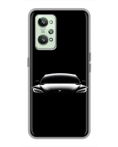 Чехол для Realme GT2 с картинкой «Фары Tesla Night»