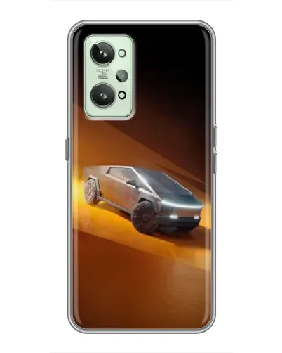 Чехол для Realme GT2 с картинкой «Cybertruck в пустыне»