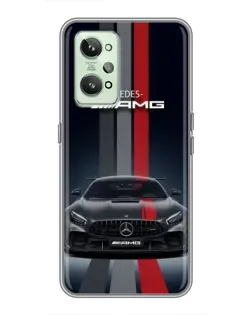 Чехол для Realme GT2 с картинкой «Mercedes — белый карбон» Чехол для Realme GT2 с картинкой «Mercedes — белый карбон»