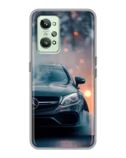 Чехол для Realme GT2 с картинкой «Mercedes — ночной город»