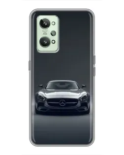 Чехол для Realme GT2 с картинкой «Mercedes на черном»