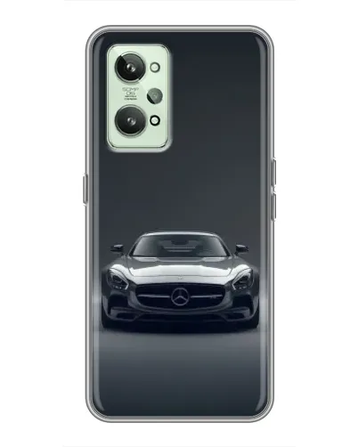 Чехол для Realme GT2 с картинкой «Mercedes на черном»