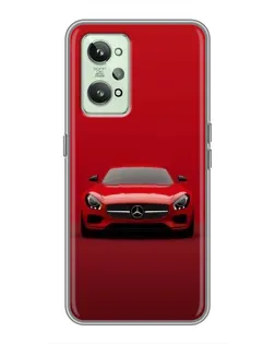 Чехол для Realme GT2 с картинкой «Красный Mercedes AMG»