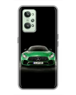Чехол для Realme GT2 с картинкой «Mercedes — неоновый лого»