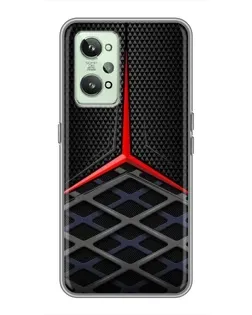 Чехол для Realme GT2 с картинкой «Mercedes Carbon Grid»