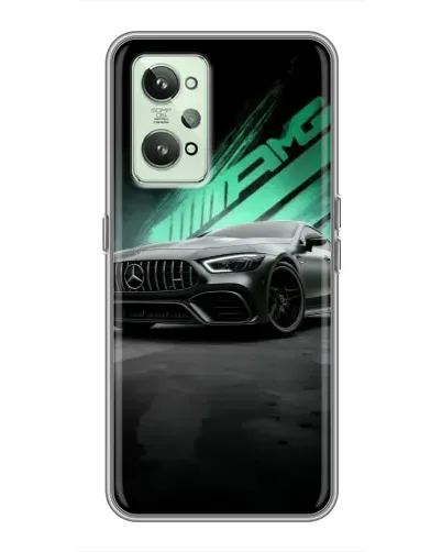 Чехол для Realme GT2 с картинкой «Темный Mercedes AMG»