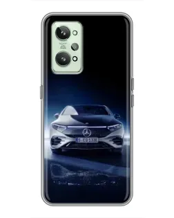 Чехол для Realme GT2 с картинкой «Ночной Mercedes EQ»