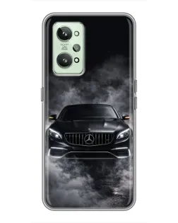 Чехол для Realme GT2 с картинкой «Mercedes в дыму»