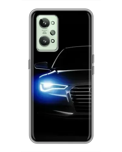 Чехол для Realme GT2 с картинкой «Неоновый взгляд Audi»