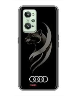 Чехол для Realme GT2 с картинкой «Графика — пантера и Audi»